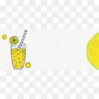 清爽柠檬汁简约纹理背景