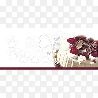 蛋糕设计banner背景