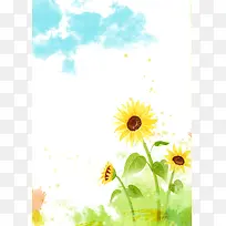 向日葵海报背景