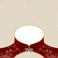 旗袍衣领主图背景