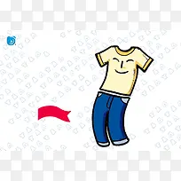卡通衣服裤子洗衣液洗衣粉海报广告背景