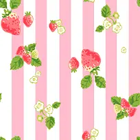 粉色可爱草莓条纹背景