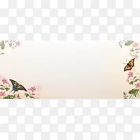 鲜花蝴蝶背景