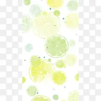手绘夏日清爽柠檬平面广告