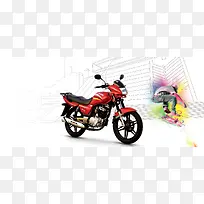 摩托车创意广告图