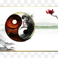 太极八卦背景图片