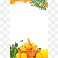 美食新鲜柑橘水果促销海报