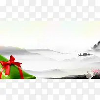 端午传情粽飘香海报背景素材