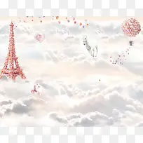 巴黎铁塔浪漫展板