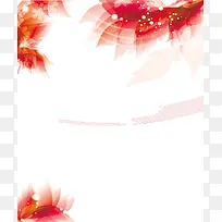清新唯美水彩花朵海报背景模板
