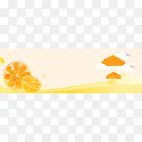 橙子小清新桔色海报banner背景