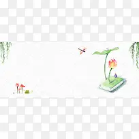 夏季卡通灰色海报背景banner