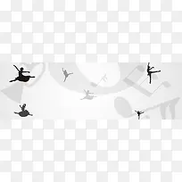 舞蹈音符 背景banner