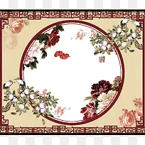 中国花窗背景素材