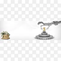 科技金融灰色质感电商淘宝banner