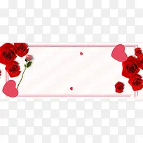 玫瑰几何粉色情人节背景