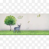 小清新手绘剪纸手工艺品活动banner