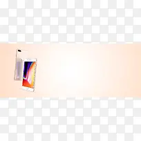 苹果8电商狂欢炫酷橙色banner