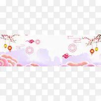 中国风新春创意banner海报背景