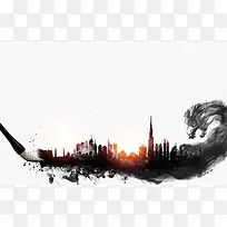 中国风毛笔高清背景