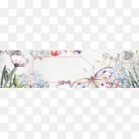 春季复古彩色海报banner