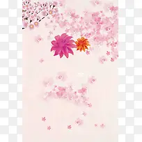 桃花节春天花海报背景模板