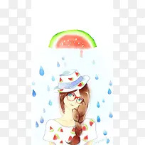 简约文艺动漫夏日H5背景