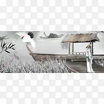 中国风李白淘宝网站背景图