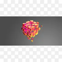3D几何魔方素材图