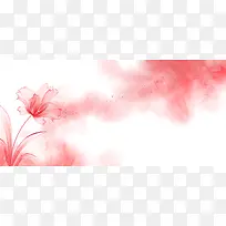 红色水墨背景Banner