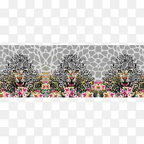 服装印花花纹底纹背景banner