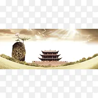 中国古典建筑宣传海报