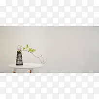 花瓶摄影背景banner