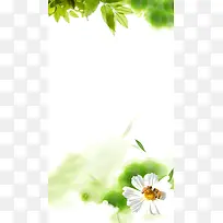 绿色春天花朵源文件H5背景