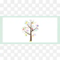 装饰婚礼简约白色banner背景