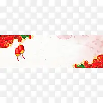 中国风花纹狗年banner海报背景