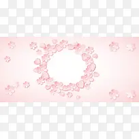 花瓣渐变粉色banner背景