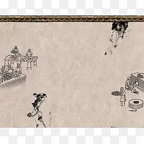 怀旧复古中国画背景素材