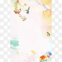 花鸟主题背景背景模板