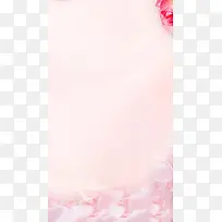 粉色浪漫花朵玫瑰PSD分层H5背景素材