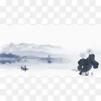 中国风水墨山水背景