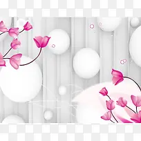 3d梦幻花海报背景素材