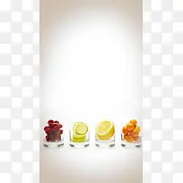 水果果汁背景素材