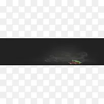 深色磨砂背景 咖啡 飘烟 banner