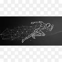 商务科技线条几何banner