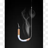 创意吸烟有害健康海报背景素材