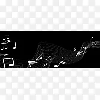 黑色深沉音乐背景banner