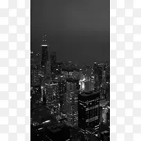 黑色建筑H5背景