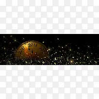 简约时尚大气圣诞节黑金banner