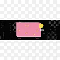几何立体花纹方框banner背景